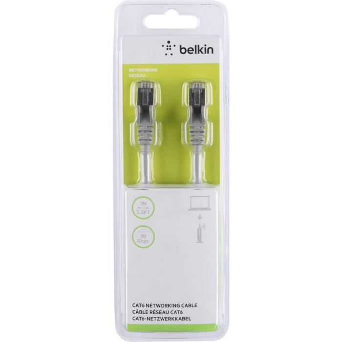 Belkin Câble réseau - CAT6 STP RJ45M M - 1 m - Snagless - S-FTP