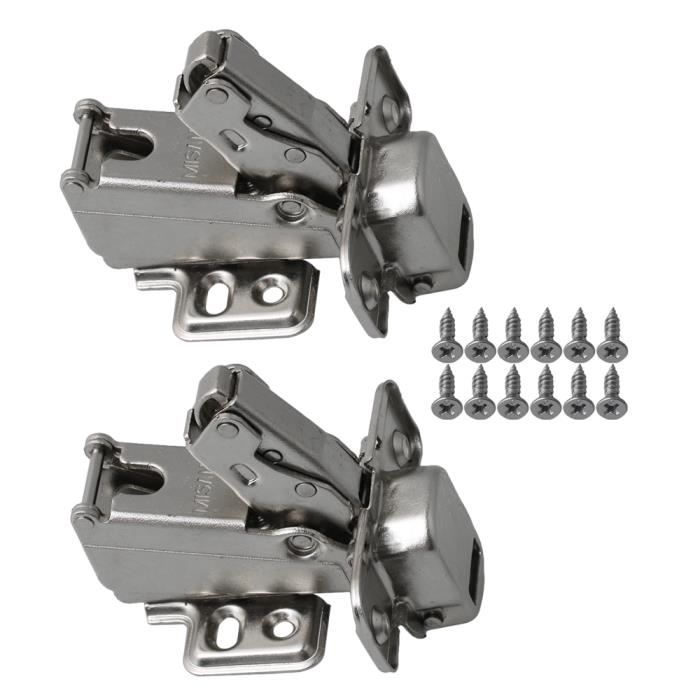 2pcs Charnieres De Porte D Armoire De Cuisine Dissimulees Par