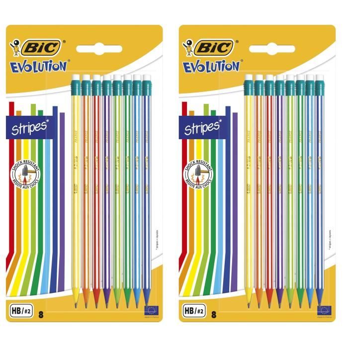 Blister de 4 HB BIC Evolution Original Crayons à Papier 