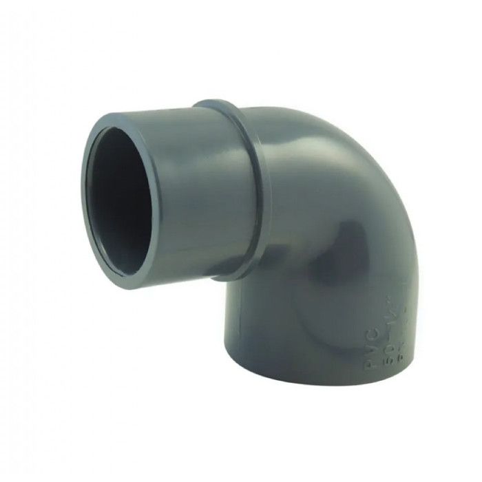 Coude PVC pression 90° - CODITAL - Femelle 63 mm - Mâle 63 mm - Femelle ...