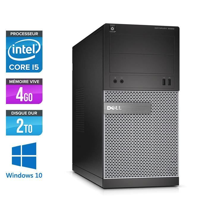 Pc de bureau Dell Optiplex 3020 Tour - i5 - 4Go - 2To HDD - W10 - Dell