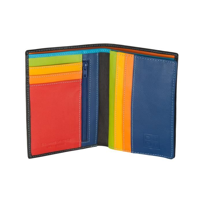 Portefeuille Homme Deux Volets En Cuir Synthétique - Marque Amaxiu - Noir - Neuf Avec étiquettes (12x10 Cm)