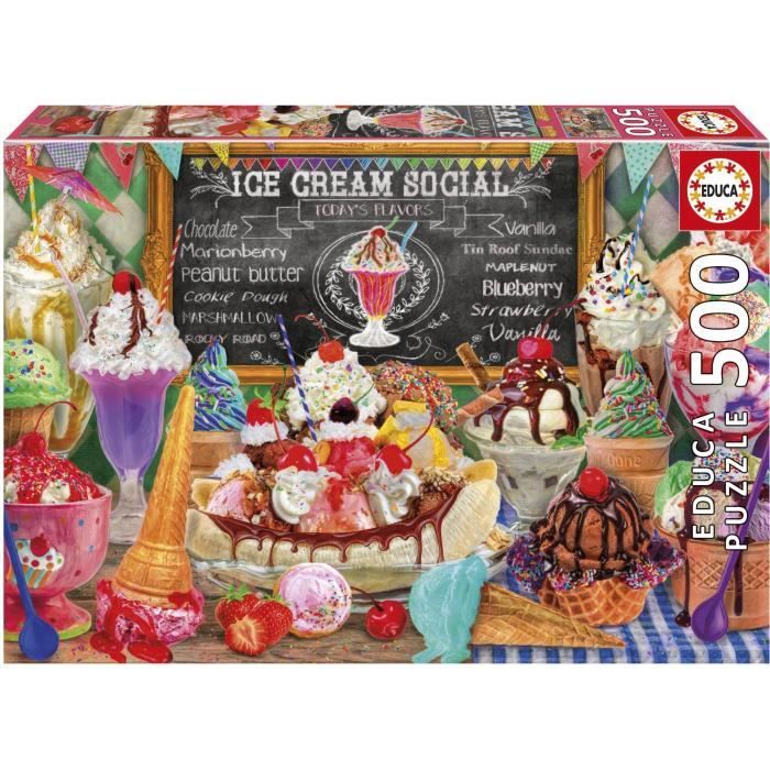 Puzzle EDUCA Boutique de Glaces 500 pièces 48x34 cm À partir de Mixte