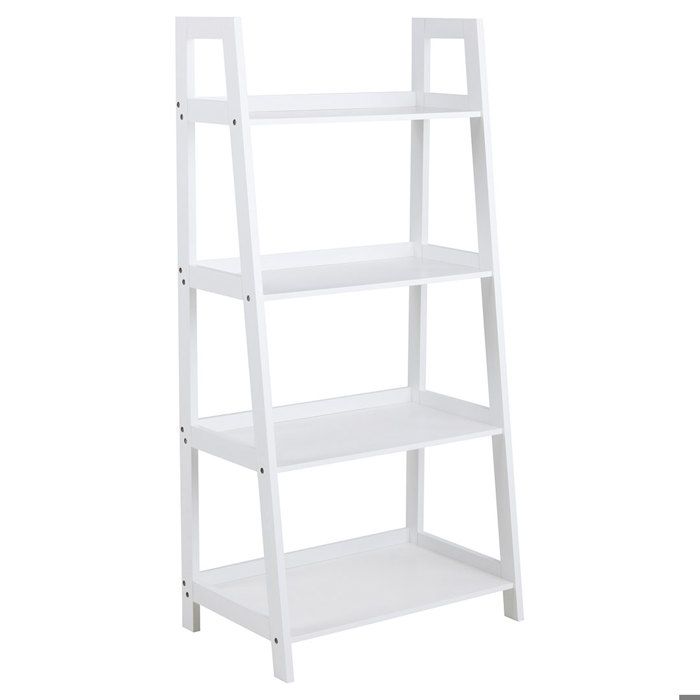 Étagère de rangement Wally équipée de 4 planches. Fabriquée en MDF avec une finition laquée blanche. Étagère de rangement Wally équipée de 4 planches. Fabriquée en MDF avec une finition laquée blanche.