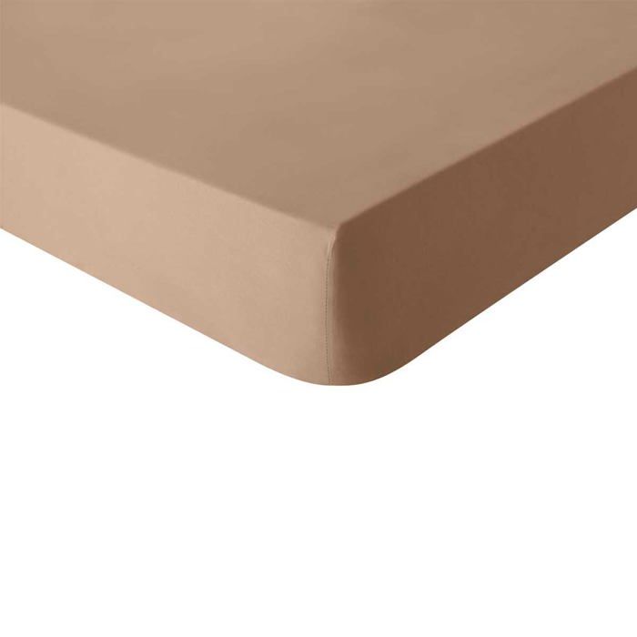 Drap housse uni en coton bonnet de 30cm TOUT DOUX - ESSIX - 140 x 190 cm - Sable Drap housse uni en coton bonnet de 30cm TOUT DOUX - ESSIX - 140 x 190 cm - Sable