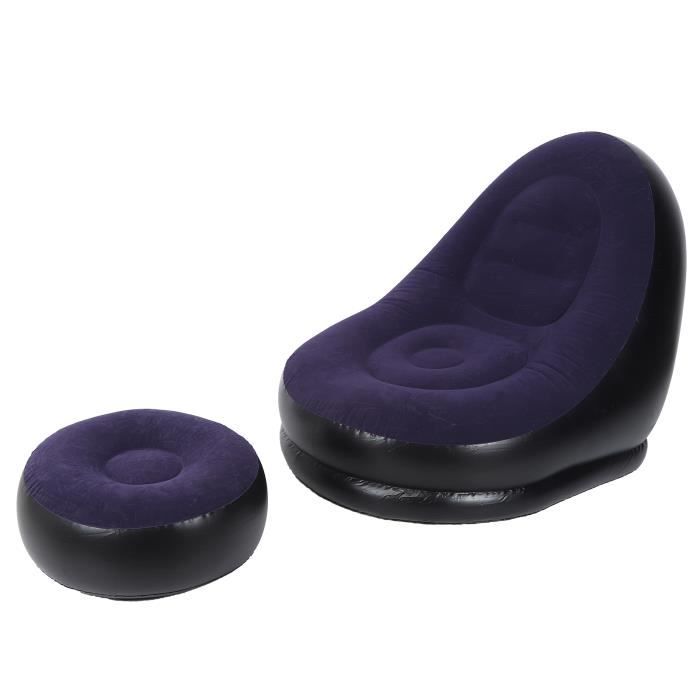 Repose-pieds Gonflable Voyage DQZSY - Réglable En Hauteur - Pour Avion, Voiture, Bureau - Bleu