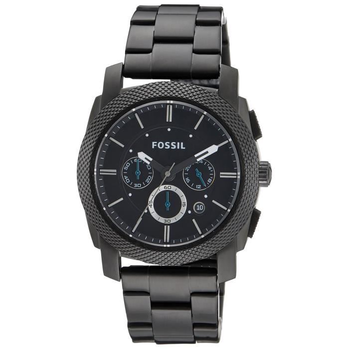 Montre Fossil Machine Fs4552 - Homme Wristwatch Black Stainless Steel  Chronograph acier noir Machine - Cdiscount Bijouterie