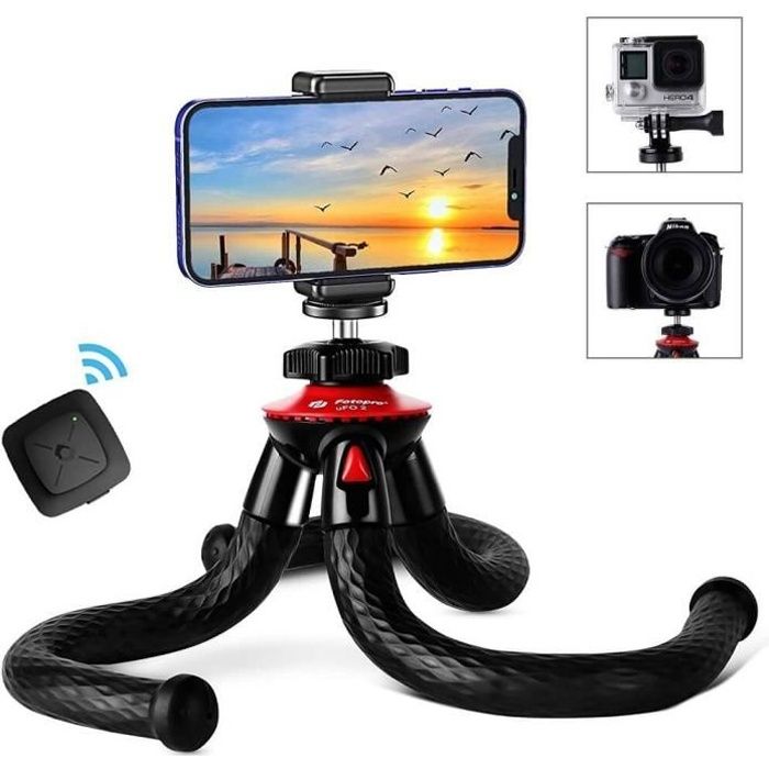 Support Téléphone Trépied Fotopro - Avec Griffe Froide - Universel Pour Vlog, Selfie Et Photo