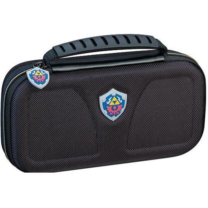 Pochette de transport Deluxe - BigBen - Zelda Hyrule Shield - Noir - Compatible Nintendo Switch Lite