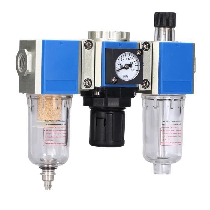Combo Filtre Régulateur Lubrificateur NANPU 3/8 BSPP - Séparateur Eau/Huile Air Comprimé
