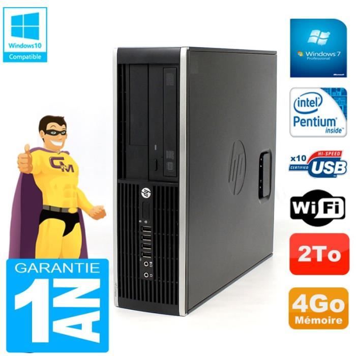 PC HP Compaq Pro 6200 SFF Intel G840 RAM 4Go 2To Graveur DVD Wifi W7