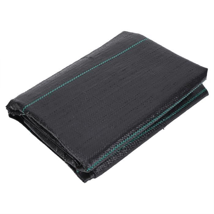 Toile Anti-mauvaises Herbes 20m² 150g/m² - Tissu Géotextile Jardin 1m Large Noir