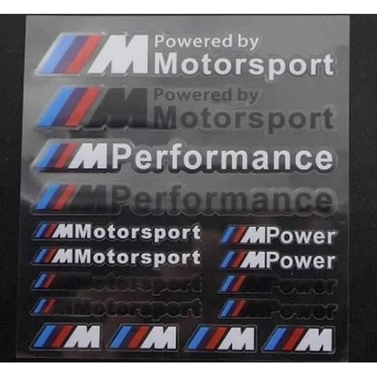 Kit sticker BMW 16 pièces autocollant Motorsport BMW MS47 FR