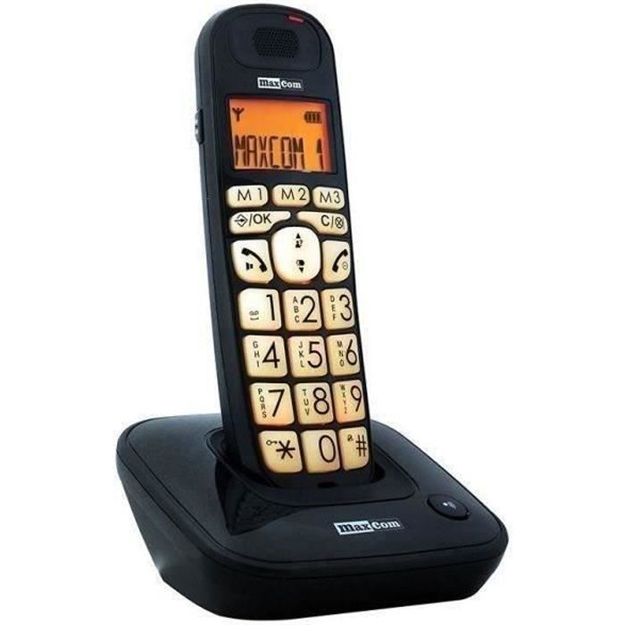 Téléphone sénior grosse touches MAXCOM MC6800 gros boutons - Cdiscount  Téléphonie