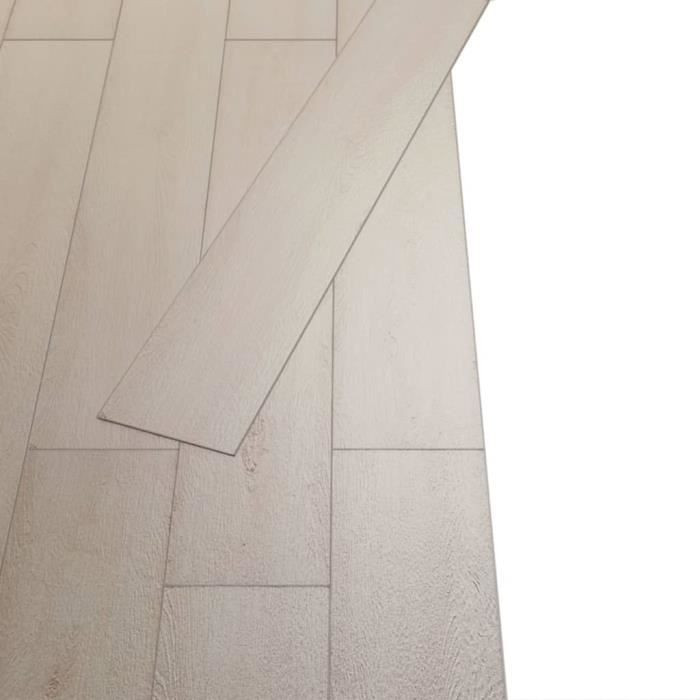 Sol Vinyle Adhésif Antidérapant HAGO - 2.23 M², Chêne Blanc, 2 Mm, 16 Planches, Facile à Poser