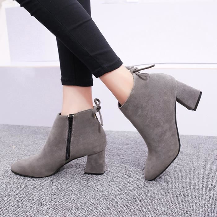 bottes talon carre