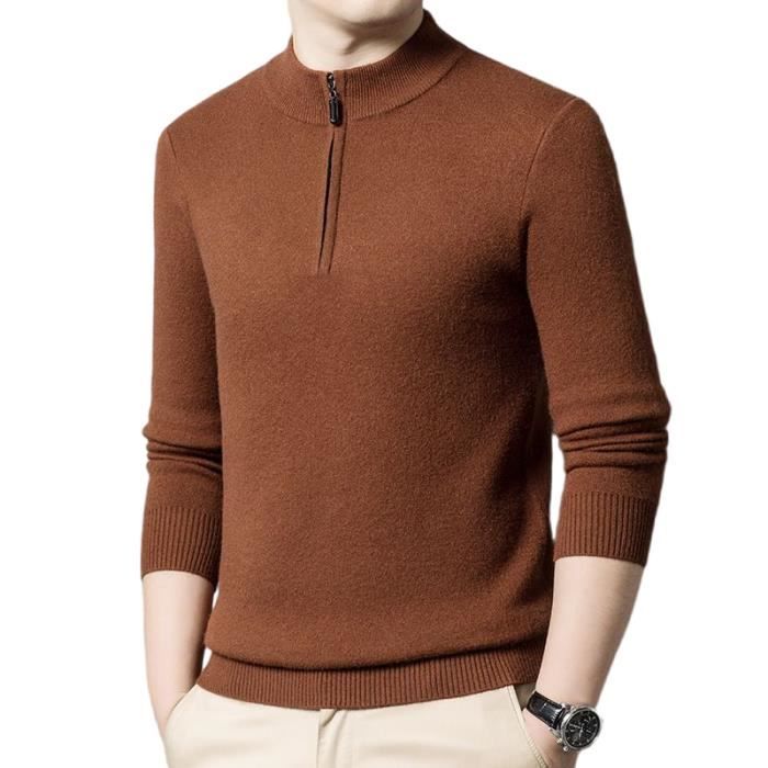 Pull Homme Eddie Bauer Style Henley à Fermeture 1/4 - Taille XXL (L Indiqué) - Occasion Très Bon état