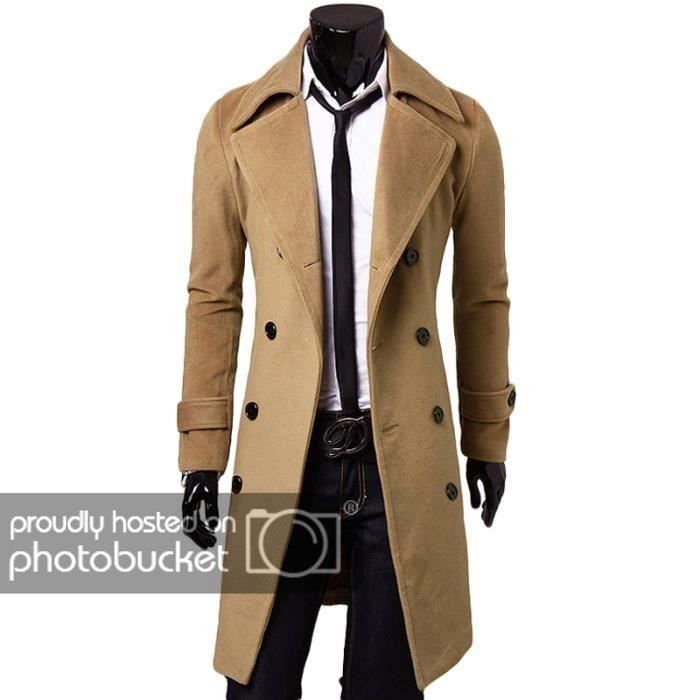 manteau double boutonnage homme