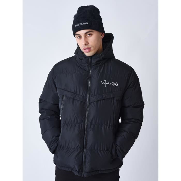 PROJECT X PARIS Doudoune poches et capuche Homme Noir