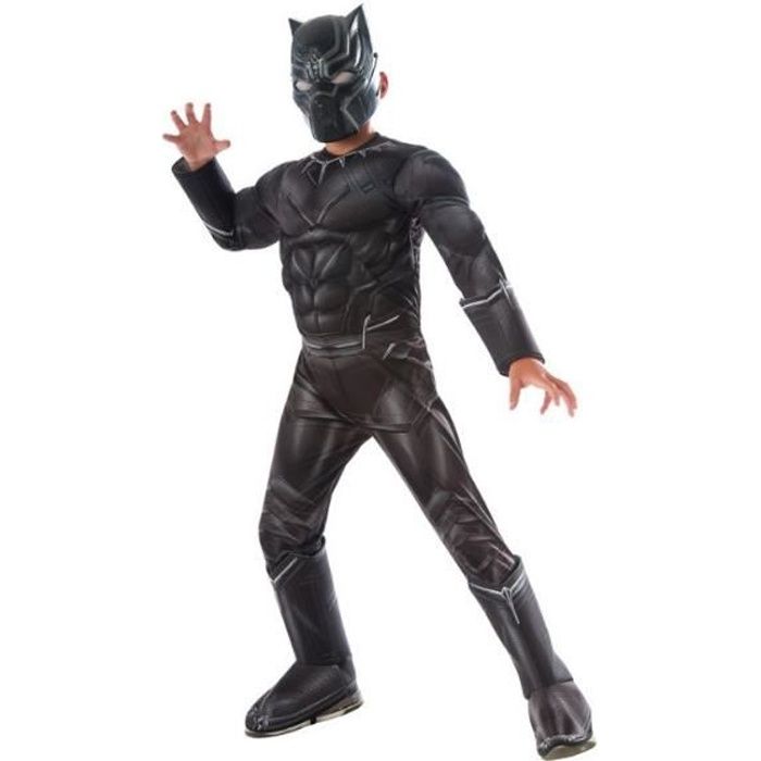 Deguisement Classique Luxe Black Panther Muscle Enfant Cosplay Costume avec  Masque - Cdiscount Jeux - Jouets