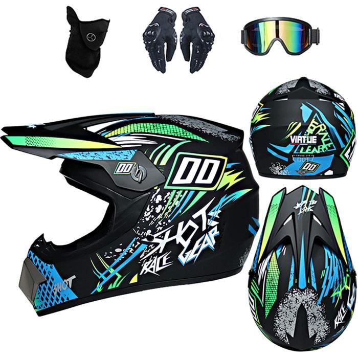 Casque Cross Casque Moto Avec Cannelures Pour Lunettes Casque Moto