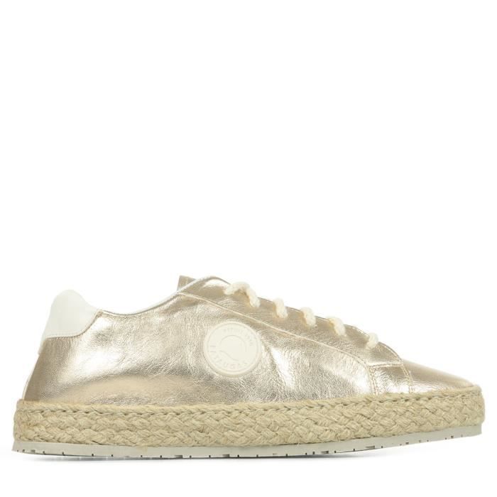 Espadrilles Femme PATAUGAS Pam M F2H Cuir dor effet