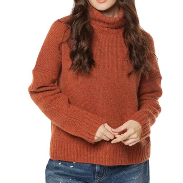Pull Femme SUPERDRY Studios Chunky Col roule Terracotta Orange Cdiscount Pret a Porter