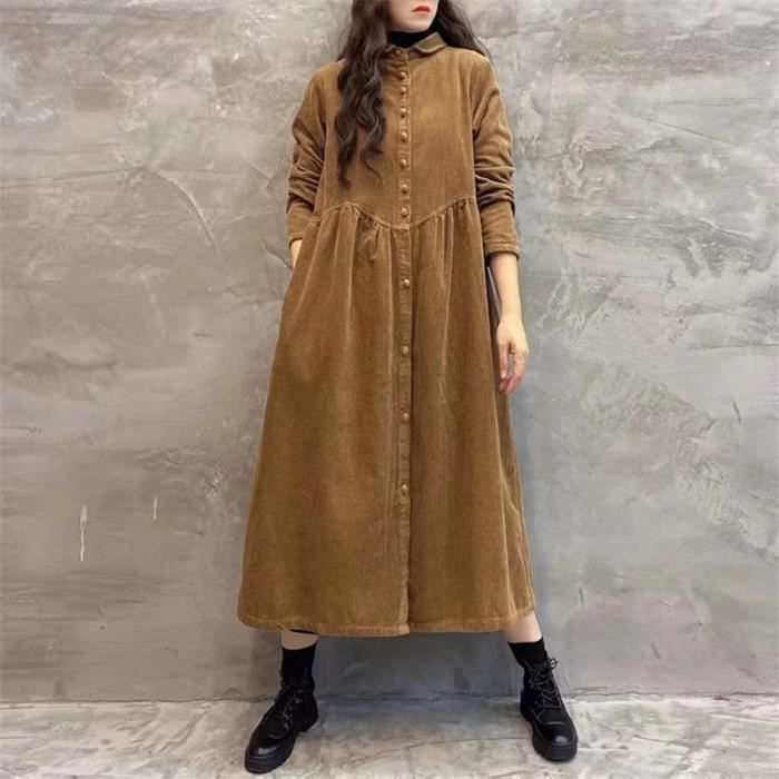 CMTOP Manteau Femme Long Trench Coat Chic à Double Boutonnage - Élégant Coupe-Vent Avec Ceinture Pour Printemps Automne Hiver