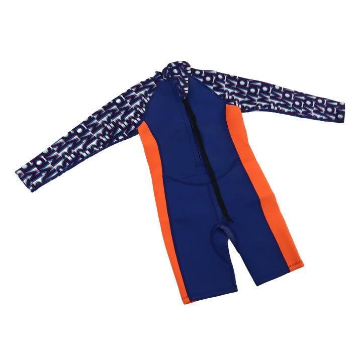 Combinaison De Plongée Enfant Garçon – Néoprène 2,5 Mm Manches Longues – Maillot De Bain Thermique