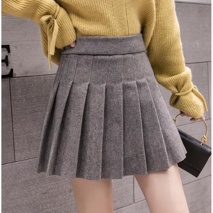 Jupe plissée outlet grise femme