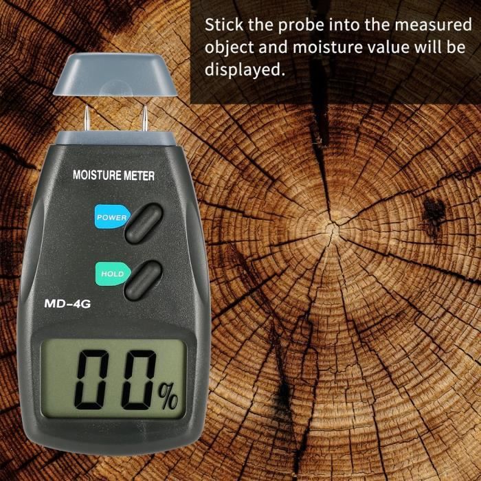 Détecteur Testeur d'humidité du bois numérique 5% - 40%