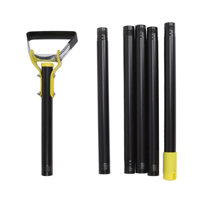 KADAX Désherbeur De 55 Cm - Désherbeur En Métal - Pour Enlever Efficacement Les Mauvaises Herbes - Avec Long Manche En Bois - Confortable - Avec Deux Lames