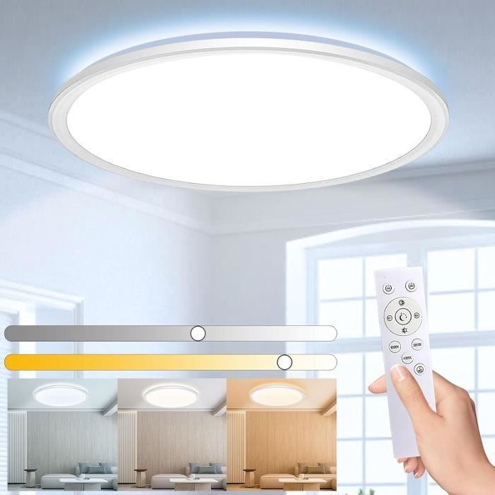 Plafonnier Led, Luminaire Plafonnier Télécommande 24W Réglable 30cm