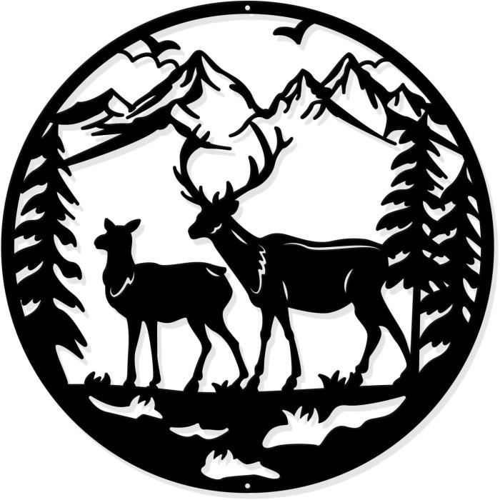 Cerf Forest Arbre Nature Poster Mural, Papier peint | Acheter-le sur