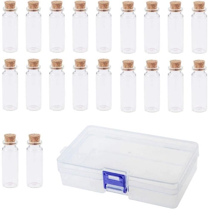 OLYCRAFT Kit 12 Éprouvettes Verre + Support 6 Trous Acrylique – Tubes à Essai Avec Bouchons Liège Pour Expériences Scientifiques, Décoration, Stockage – 15,9 Cm Idéal Enfants & Labo