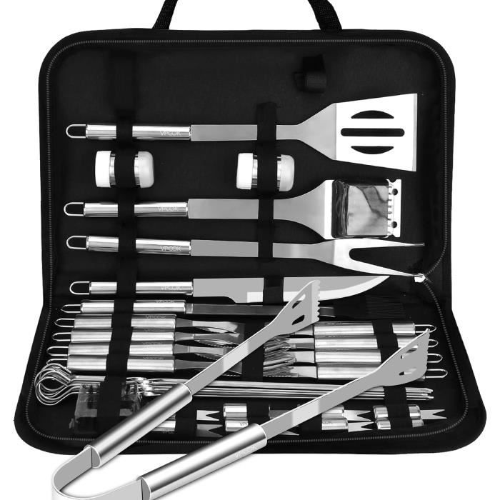 Vpcok Direct Kit Barbecue, 33 pcs Accessoires Barbecue, Set