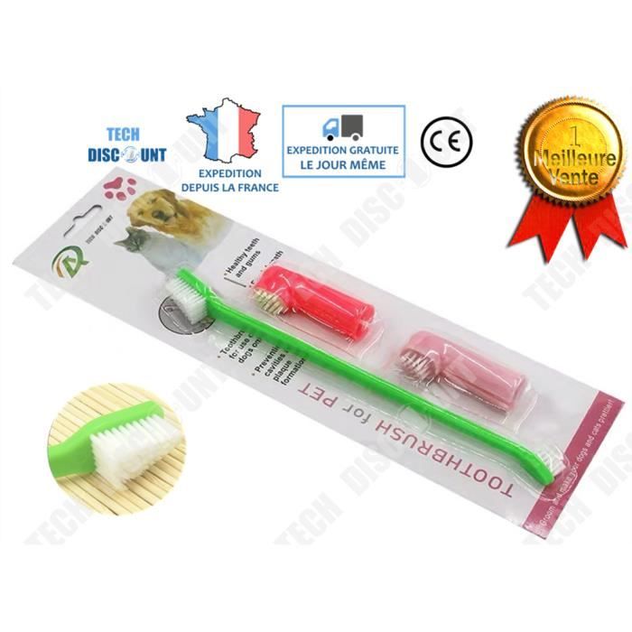 Td Brosse A Dent Doigt Pour Chien Tartre Moyen Jouet Petit Chat Chiot Chaton Animaux De Compagnie Domestique Kit De Soins Hygiene Cdiscount