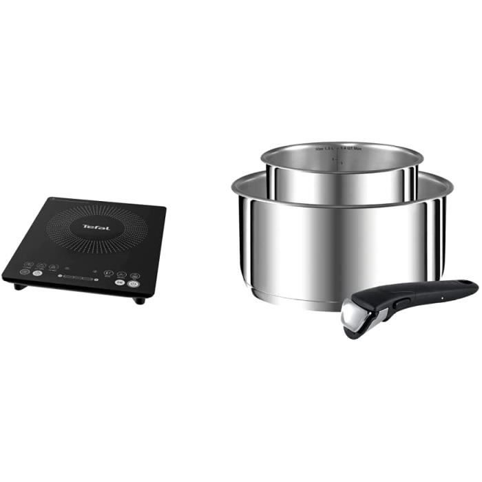 Tefal Plaque induction, Everyday Slim, 45 mm d'épaisseur, 2100 W, Portable, Compact, 6 programmes, 1 mode manuel, Tactile, Nettoyage facile, IH210801