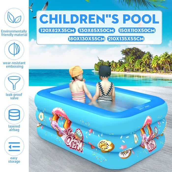 Tempsa Piscine Gonflable Grande 3 Couches Solide Bulle Pour 4 5 Personnes Enfant Jouet Jardin Exterieur 120x82x35cm Achat Vente Pataugeoire Cdiscount