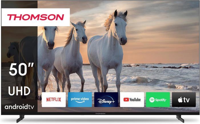 THOMSON 50UA5S13- TV 50 Pouces (126 cm) 4K UHD Smart Android TV Google Assistant Wi-FI Dolby Digital