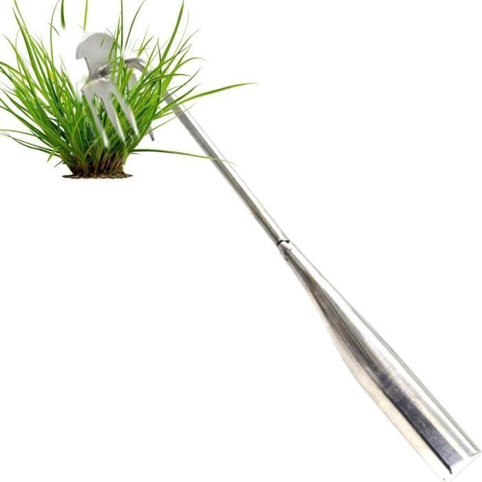 Désherbeur Manuel GOXAWEE 117cm - Extracteur à Pédale 4 Dents Acier Inox | Jardin & Pelouse