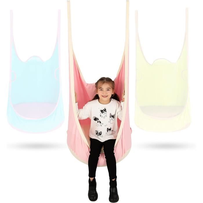 Chaise Hamac Suspendue - Capacité 150 Kg - Tissu Coton/polyester Doux - Pour Balcon, Jardin, Terrasse - Installation Facile - 10