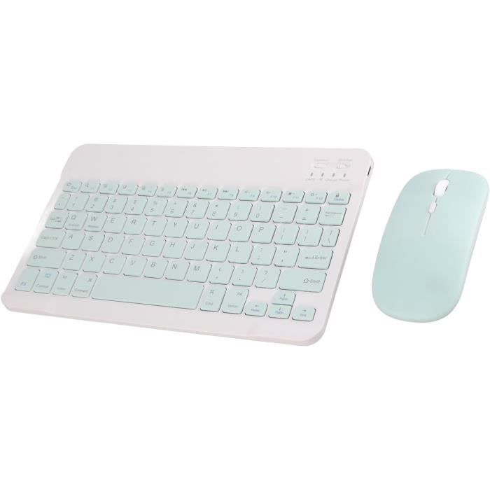 Combo Clavier Et Souris Pour Tablette 10 Pouces, Clavier Bluetooth Sans Fil Rechargeable Ultra