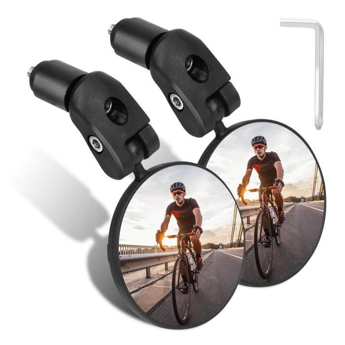 Miroirs De Vélo, Miroir Convexe pour Guidon 360°Réglable Haute Définition Rétroviseur de Vélo pour Le vélo de Route de Montagne