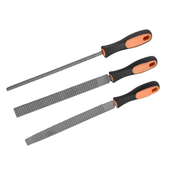 Kit 3 Limes à Bois HEIBTENY - 4, 6 Et 8 Pouces - Plate Et Semi-Circulaire - Pour Travail Du Bois Et Plastique