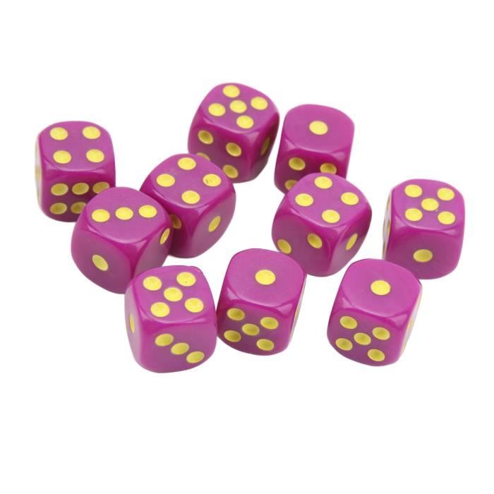 VGEBY cubes de dés vierges uniformes 30 pièces 16 MM jeu de dés vierges en plastique arrondi 6