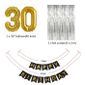 Sunarrive Deco Anniversaire 30 Ans Noir Et Or Decoration Ballons
