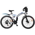 Vélo électrique pliable - MYATU - Roues 26 - Shimano 21 vitesses - Tout suspendu-1