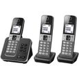 Téléphone sans fil trio PANASONIC KXTGD323FRG avec répondeur et blocage d'appels - Argent-1