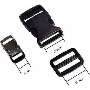 2 Boucles Métal Pour Bracelet Paracorde - Fermoirs 1/2 Pouce - Accessoires DIY